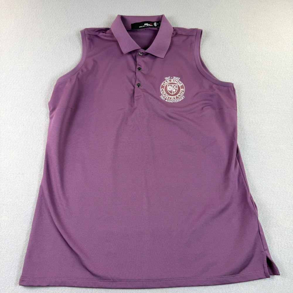 RLX Ralph Lauren Polo Shirt Womens Golf Oak Ridge Country Club Purple Medium